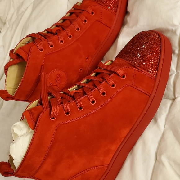 Christian Louboutin embellished tie suede sneakers - Picture 8 of 10